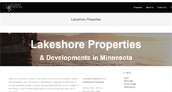 Desktop Screenshot of lakeshoreproperties.com